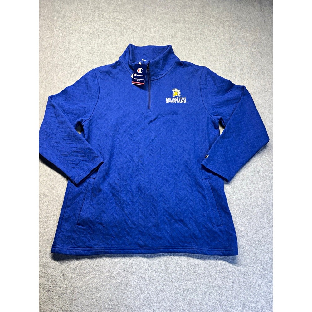 Champion San Jose State Spartans Blue 1/4 Zip Pullover, Size L